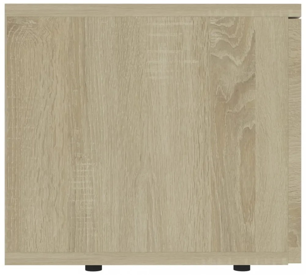 sonoma tölgy színű szerelt fa TV-szekrény 80 x 34 x 30 cm
