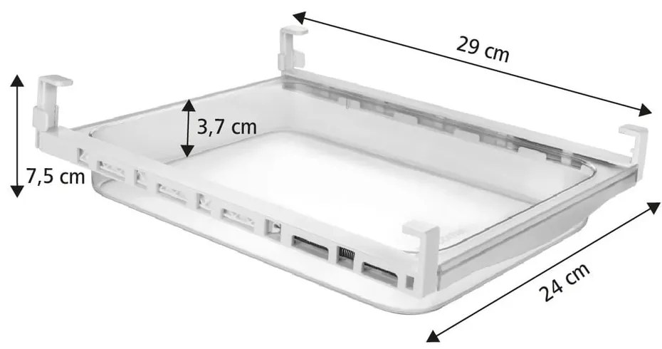 Függő műanyag kiegészítő polc FlexiSpace – Tescoma