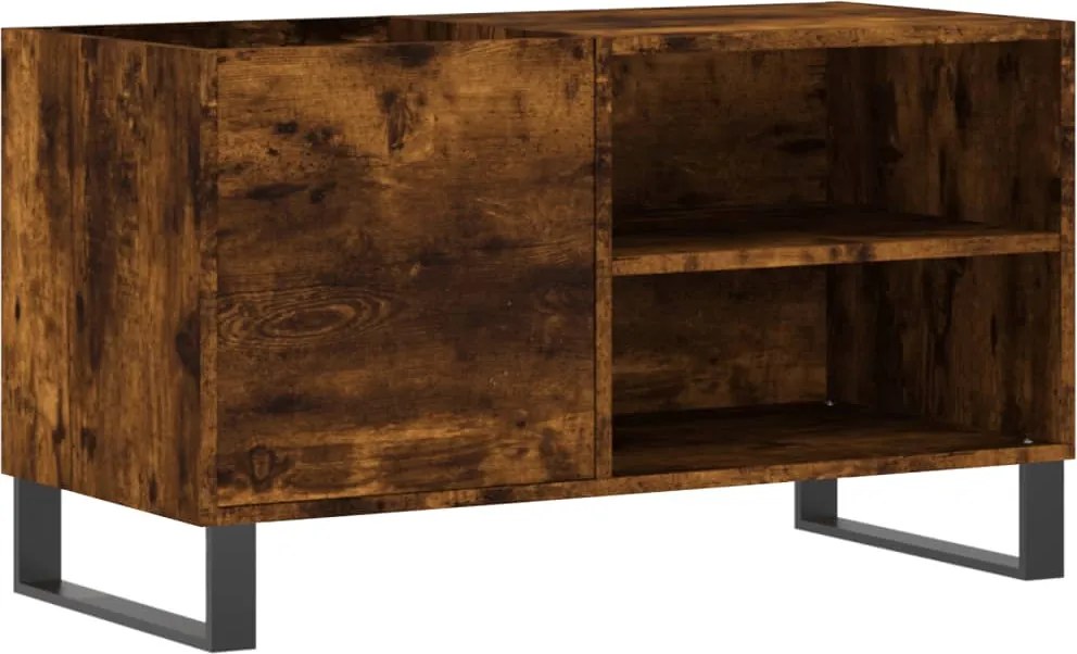 vidaXL füstös tölgy színű szerelt fa hanglemezszekrény 85x38x48 cm