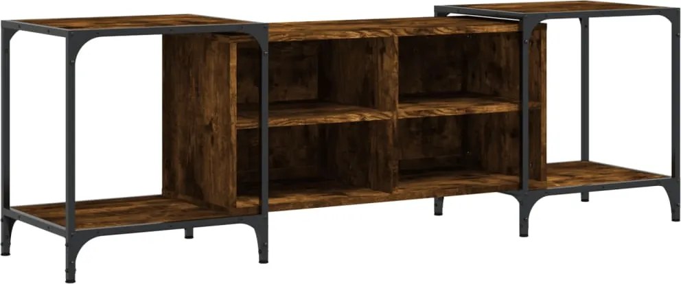vidaXL füstös tölgy színű szerelt fa TV-szekrény 153 x 37 x 50 cm