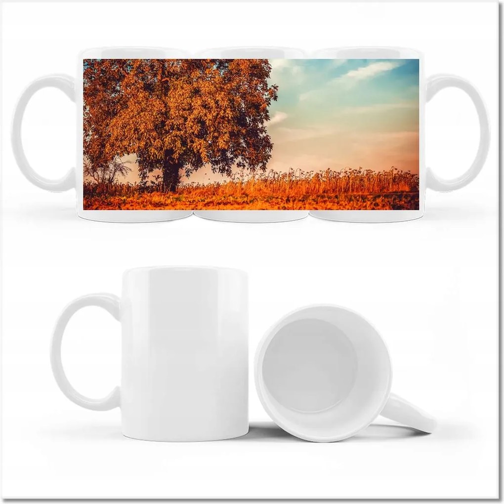 Bögre fényképpel Őszi színek Tájkép