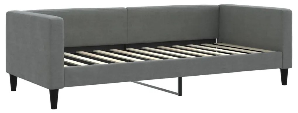 sötétszürke szövet heverő matraccal 90 x 200 cm