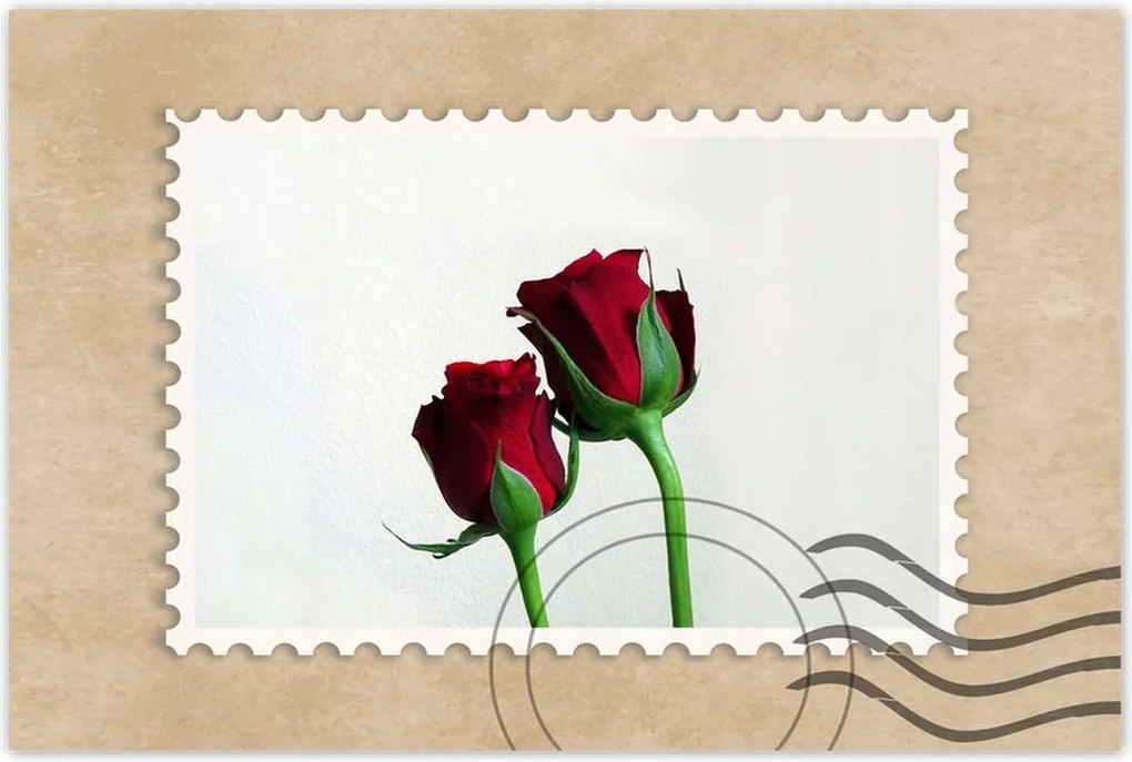 Poszter 60x40 Vörös rózsák neki