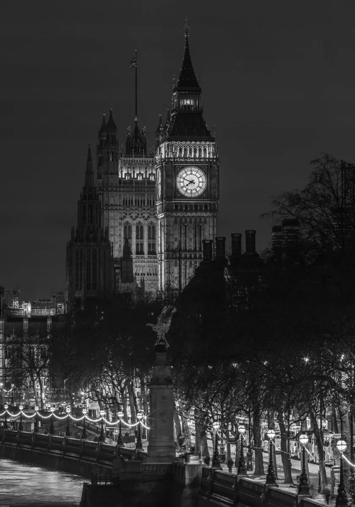 Poszter 70x100cm Esti kilátás a Big Ben 2-re, Assaf Frank