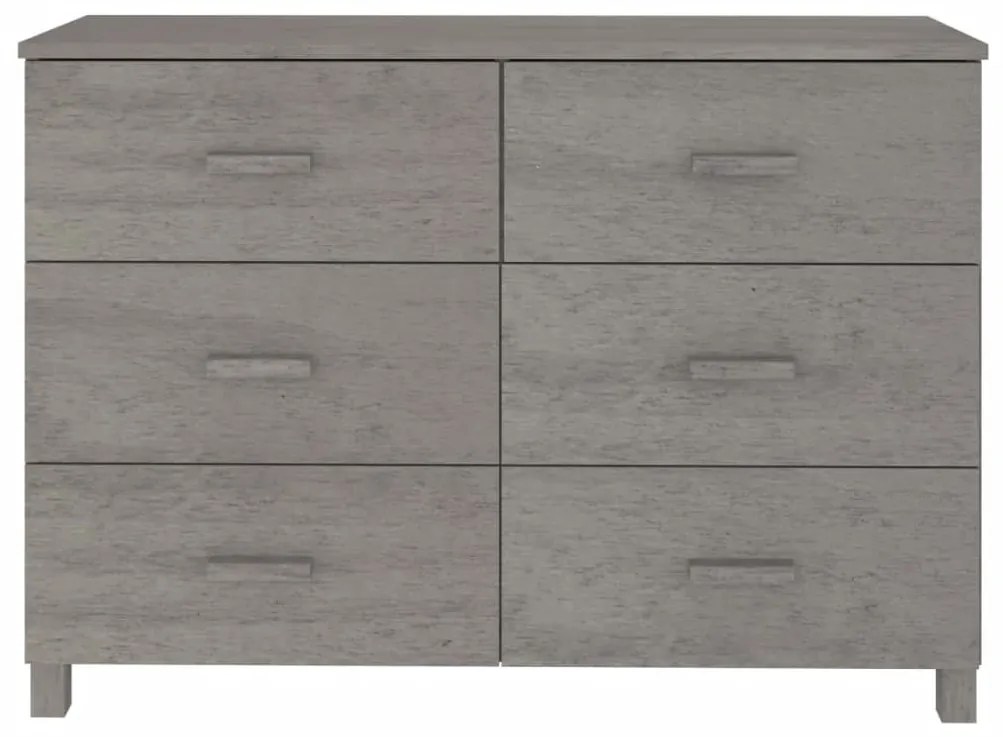 HAMAR világosszürke tömör fenyőfa tálalószekrény 113x40x80 cm