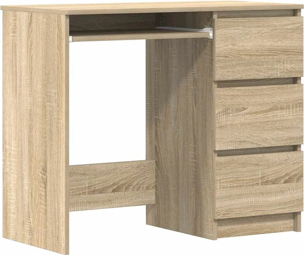 vidaXL sonoma tölgy színű szerelt fa íróasztal 90 x 45 x 76 cm