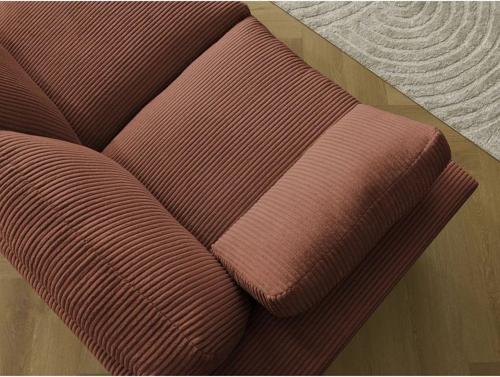 Narancssárga kordbársony sarokkanapé Belair – Bobochic Paris