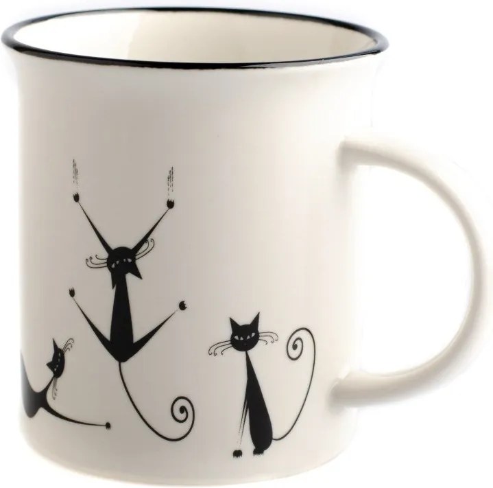 Cats Nero porcelán bögre, 310 ml - Dakls