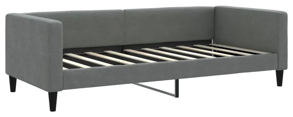 sötétszürke szövet heverő matraccal 90 x 190 cm