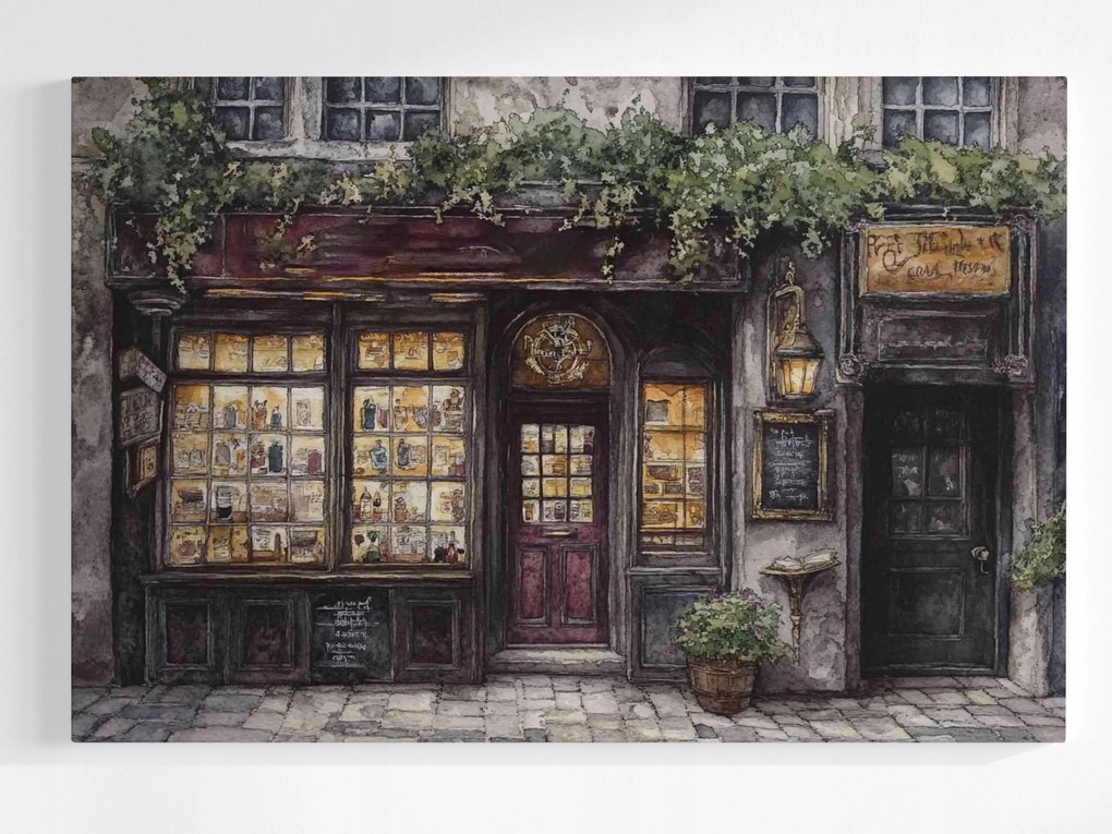 Vászonkép Canvas Város Utca Oldal Mágikus Bolt Ablak 120x80