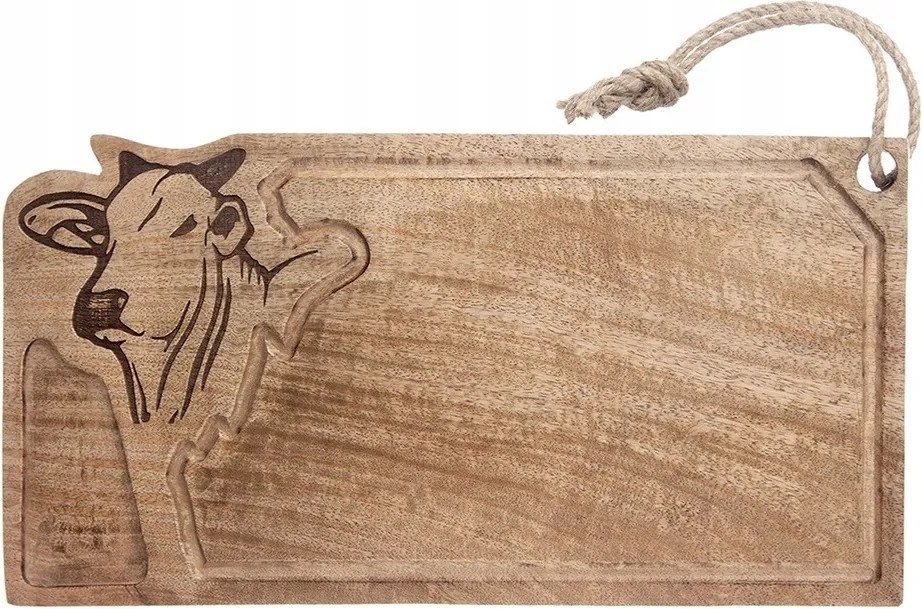 Fa Vágódeszka Mangó Tálaláshoz 45X22 CM, Horonnyal