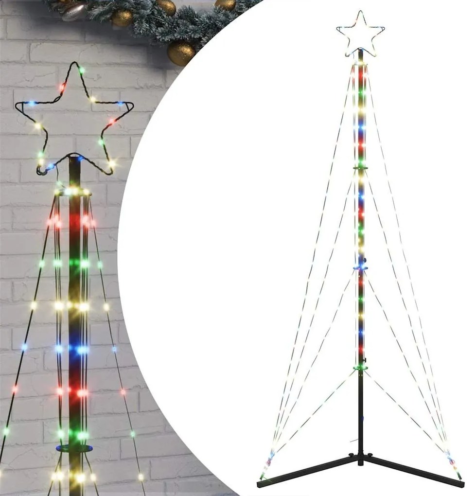 színes LED karácsonyfa 363 LED 182 cm
