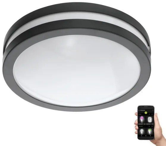 Eglo 97237 - LOCANA-C LED 14W für Bad, dimmbar, BT, IP44, 230V