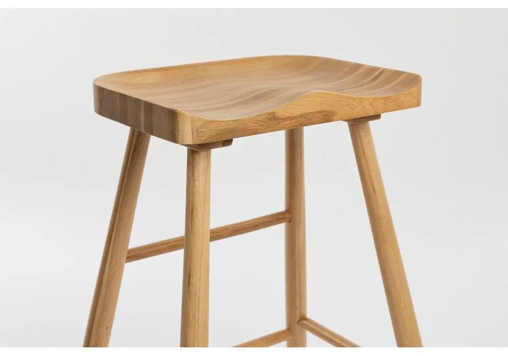 Natúr színű tölgyfa bárszék (ülésmagasság 65,5 cm) Vander – White Label