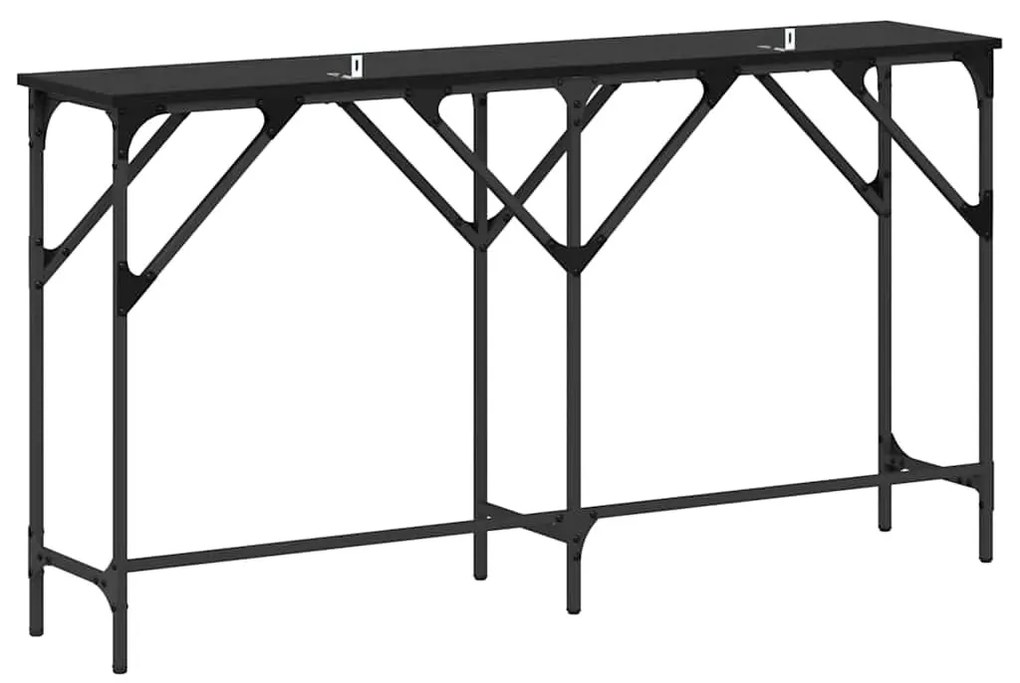 Konzolasztal Musta tammi 140 x 29 x 75 cm Faanyag