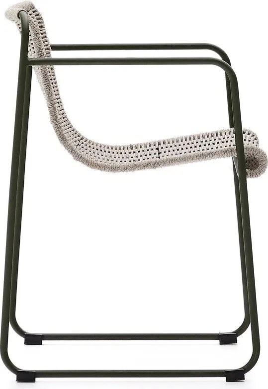 Szürkészöld fém kerti szék Maurina – Kave Home