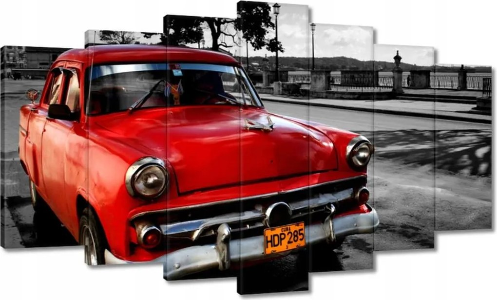 Vászonkép 140x80 Kubai piros autó