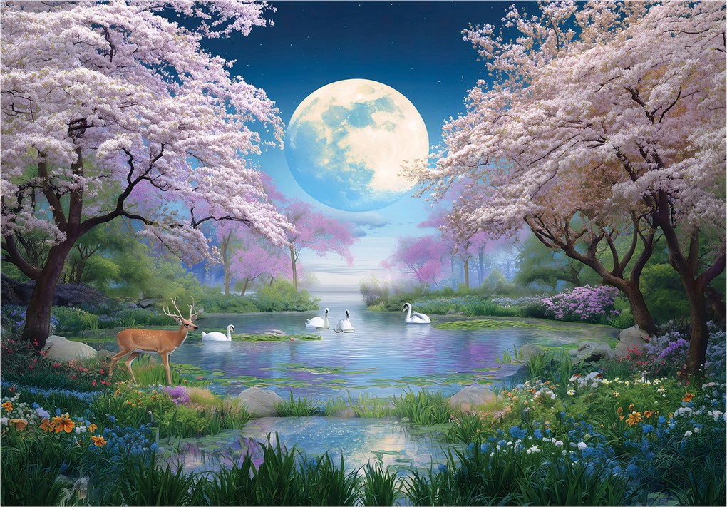 Fotótapéta Tó Erdő Tájkép Természet Falra Hálószoba Nappali 300x210