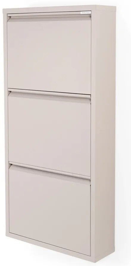 Szürkésbarna fém billenő ajtós cipőtartó 50x103x15 cm Billy – Spinder Design