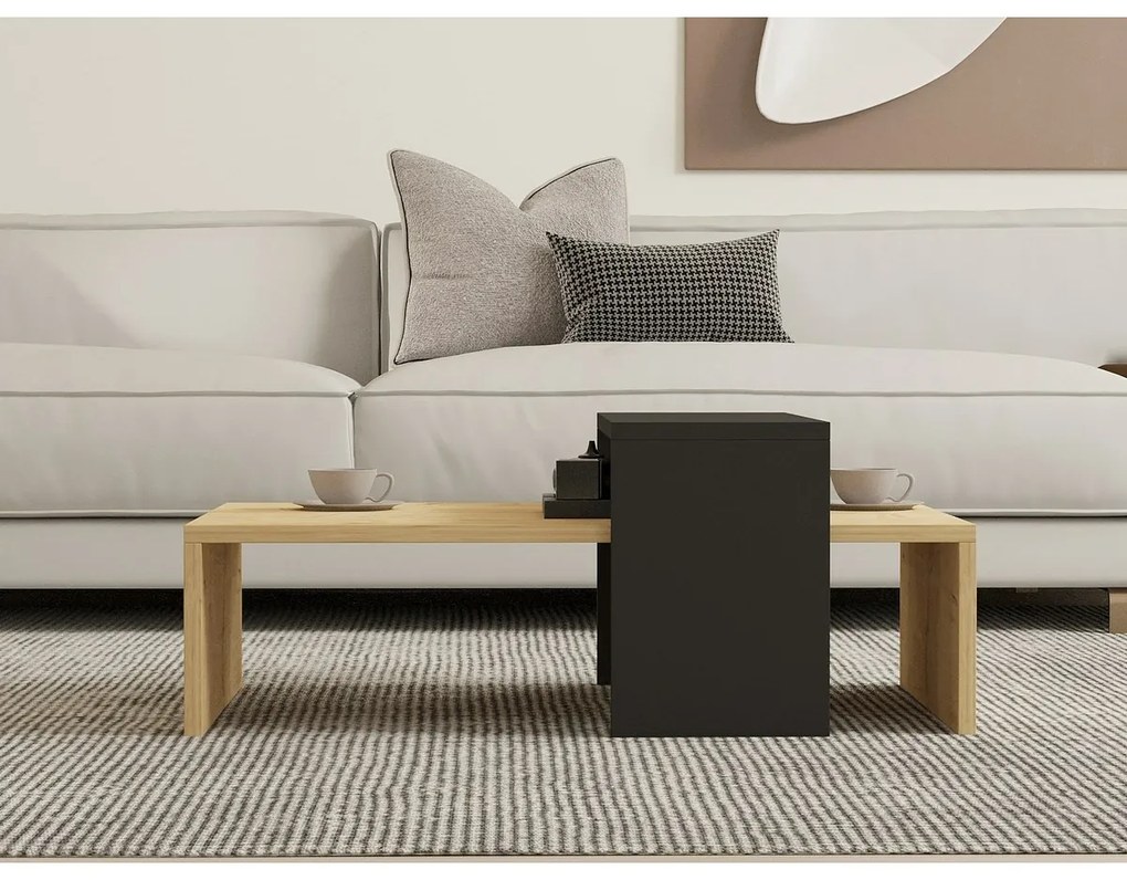 Glow Anthracite and Sapphire Oak konferenciaasztal