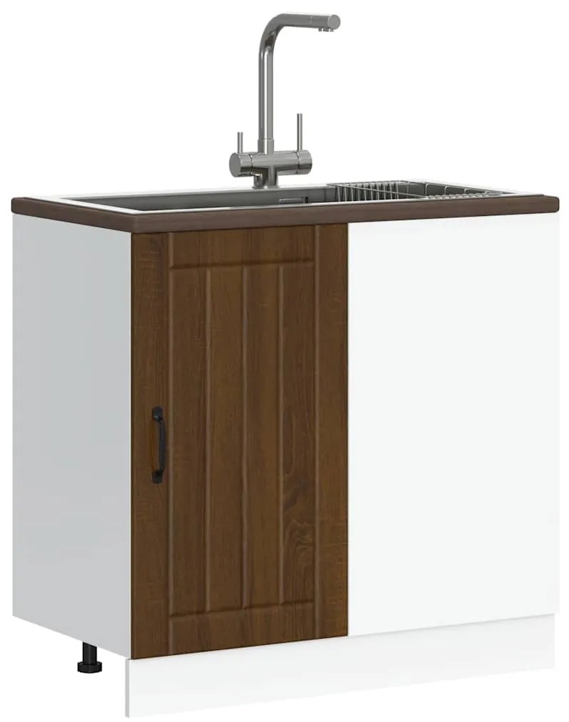 alsó konyhaszekrény Lucca barna tölgy fűrészáru műfa