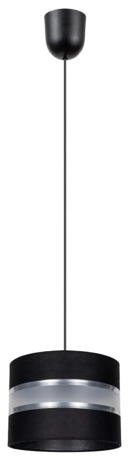 Csillár zsinóron CORAL S 1xE27/60W/230V fekete