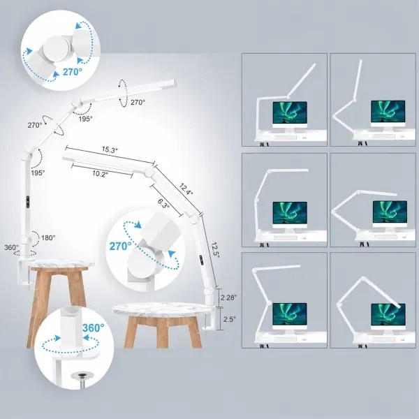 Brilagi-LED VARIO dimmelhető érintős asztali lámpa LED/12W/230V 3000-6500K fehér