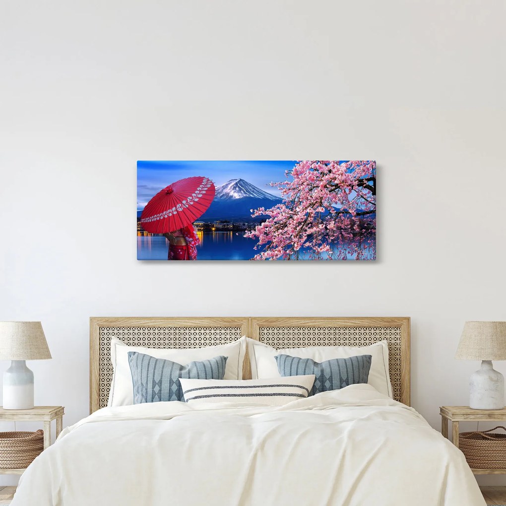 Kép - Kilátás a csúcsra, Japán (120x50 cm)