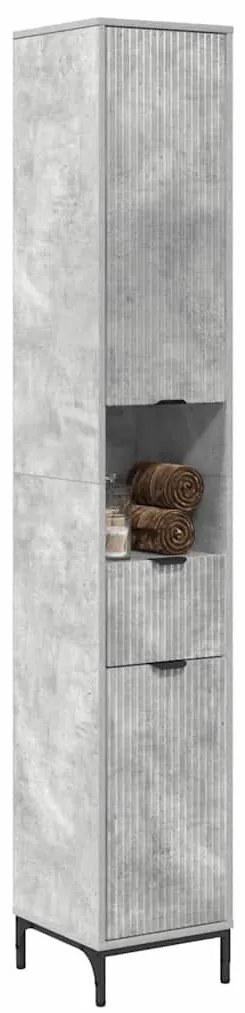 Fürdőszobai magas szekrény Beton szürke 31.5 x 33 x 190 cm
