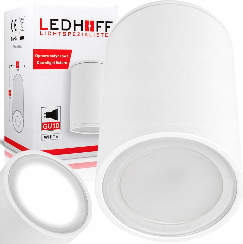 Falra szerelhető halogén Led mennyezeti lámpatest GU10 Tuba henger spot fali lámpa IP44