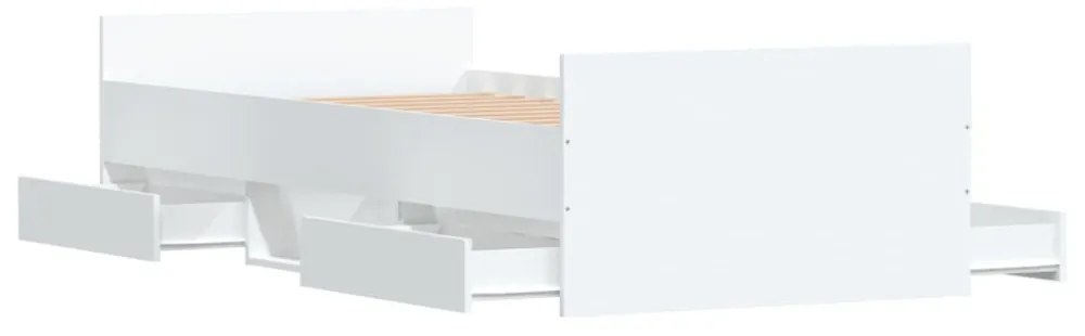 fehér ágykeret fej- és lábtámlával 100 x 200 cm