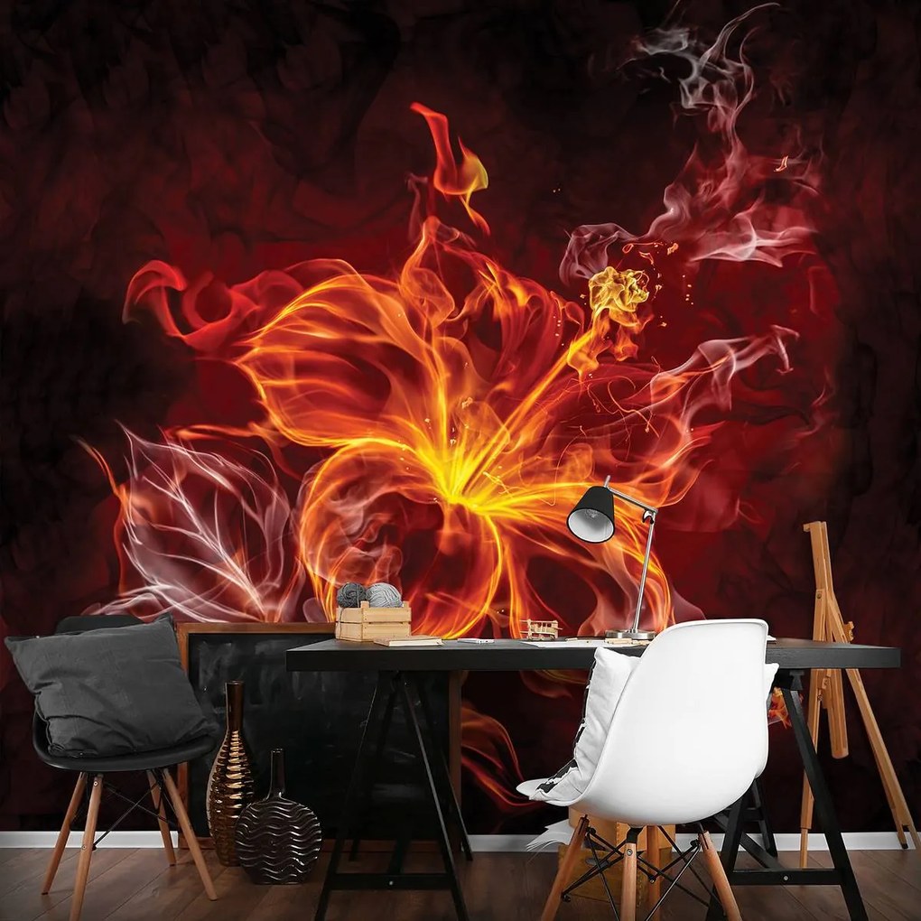 Fotótapéta - Virág - tűz és füst (152,5x104 cm)