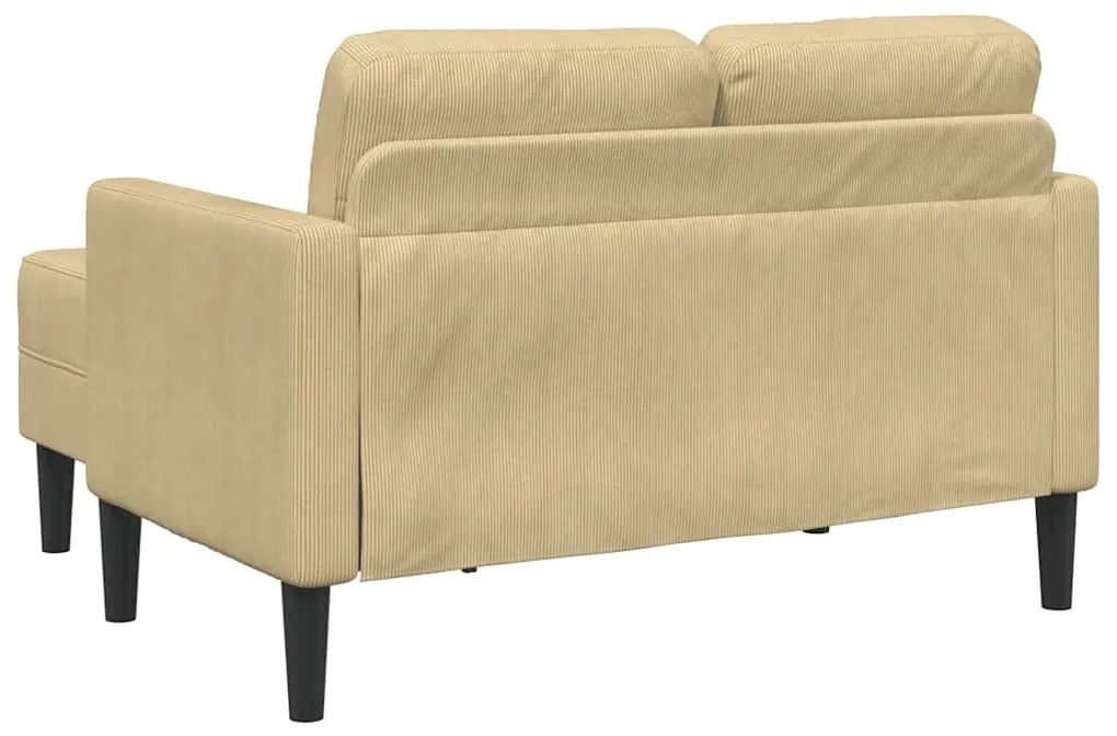 zöldszürke vászon 2 üléses kanapé L-alakú kanapéval 125 cm