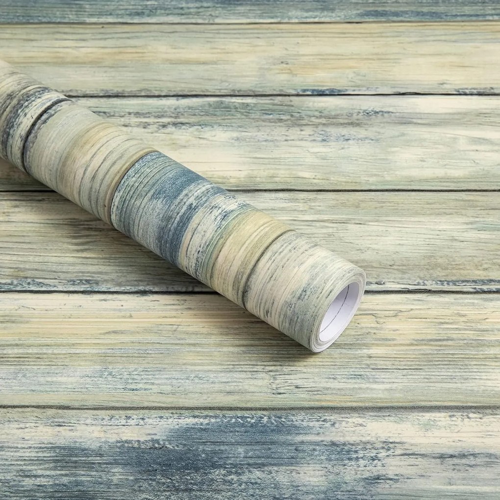Bútorfólia Kék Fa Mintás Vinil Bútorfólia 30cm x 2m