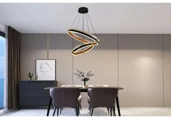 LED állítható fényerejű csillár kábellel LED/140W/230V 3000-6500K + DO