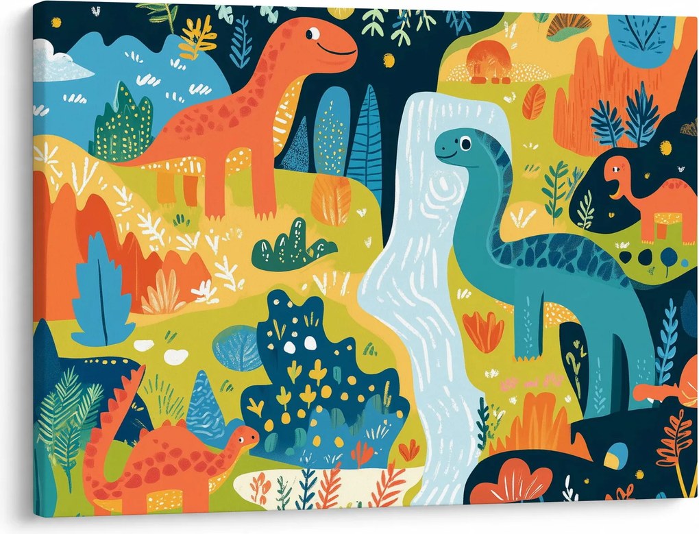 Kép - Vidám dinoszauruszok (70x50 cm)