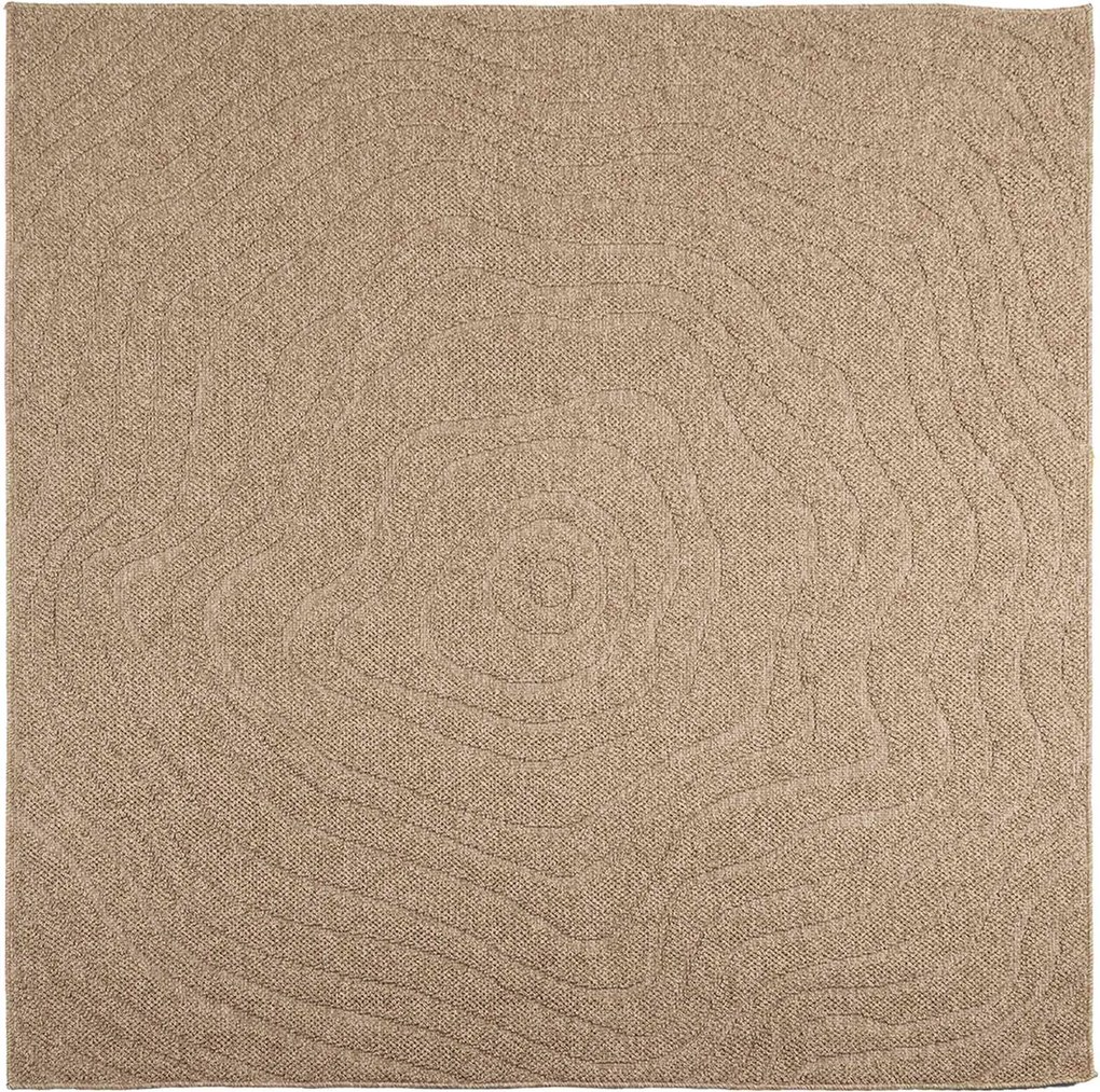 vidaXL Területszőnyegek Moiré AGIRA Természetes 120 x 120 cm