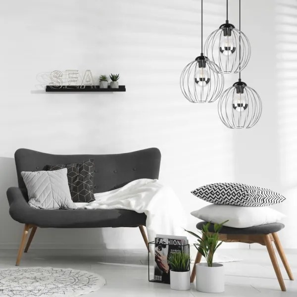 Csillár zsinóron ZOYA 3xE27/60W/230V fényes króm