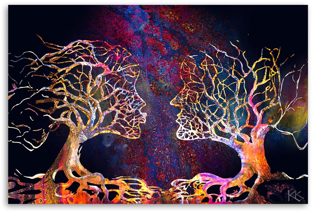 Gario Vászonkép Pár szerelmes fa Méret: 90 x 60 cm