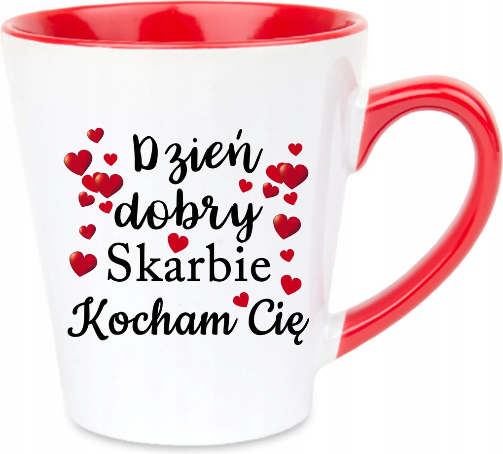 Latte Bögre 350ml Piros Jó Reggelt Kincsek Valentin-napi mix Wz