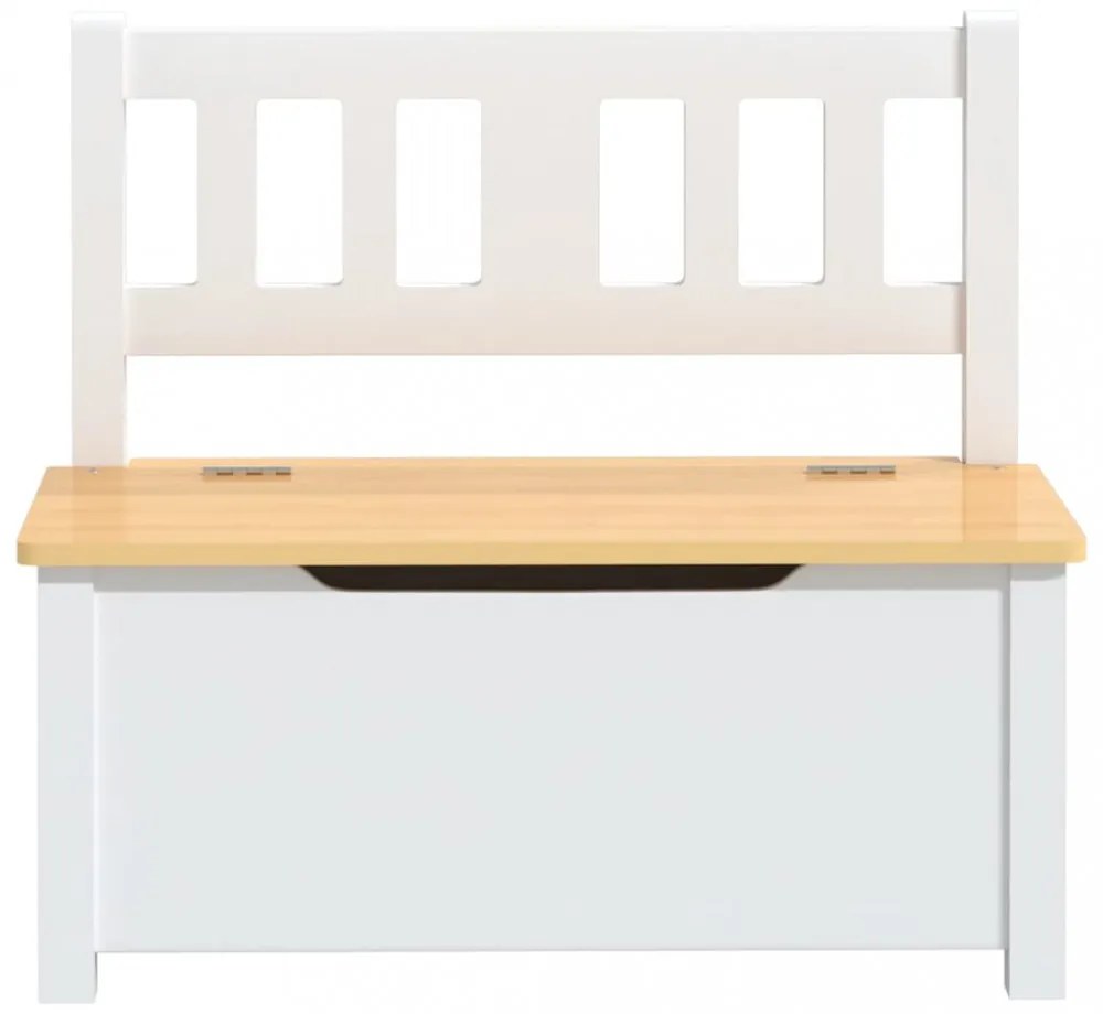 fehér-bézs MDF gyermek tárolópad 60 x 30 x 55 cm