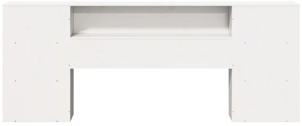fehér tömör fenyőfa fejtámla tárolóval 180 cm