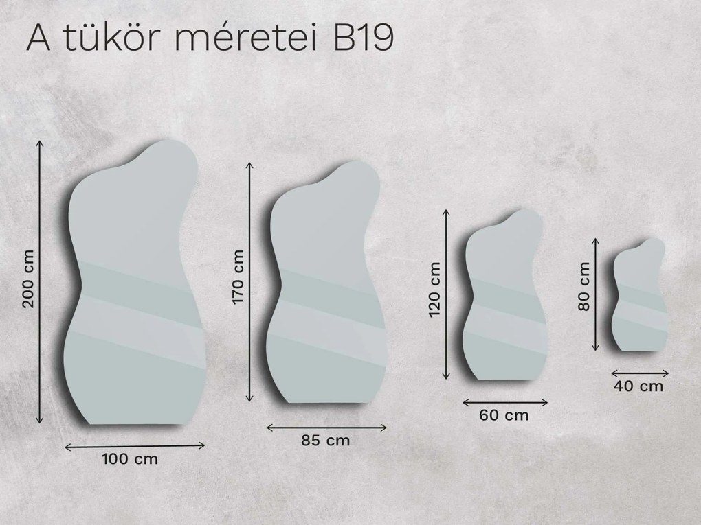 Base tükör B19 40×80