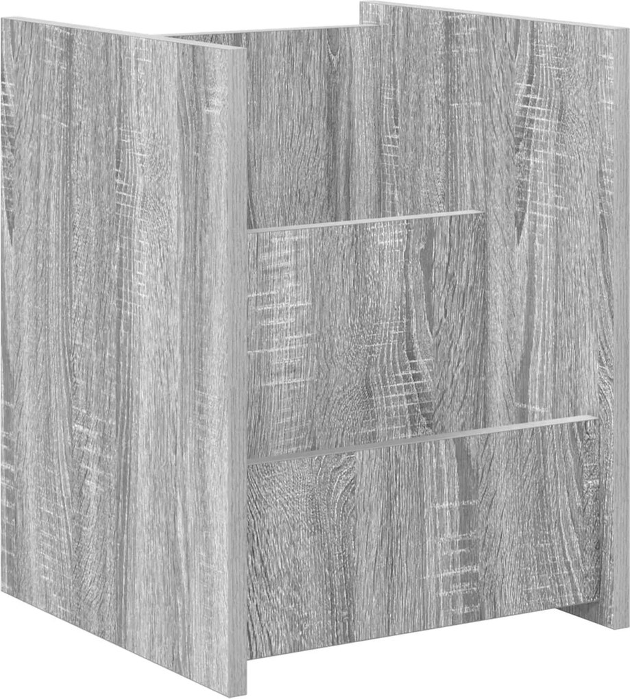 vidaXL Magazin állvány polcokkal Szürke Sonoma 35 x 35 x 45 cm Faanyag