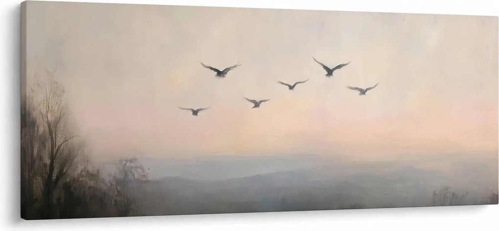Kép - Madárcsapat (120x50 cm)