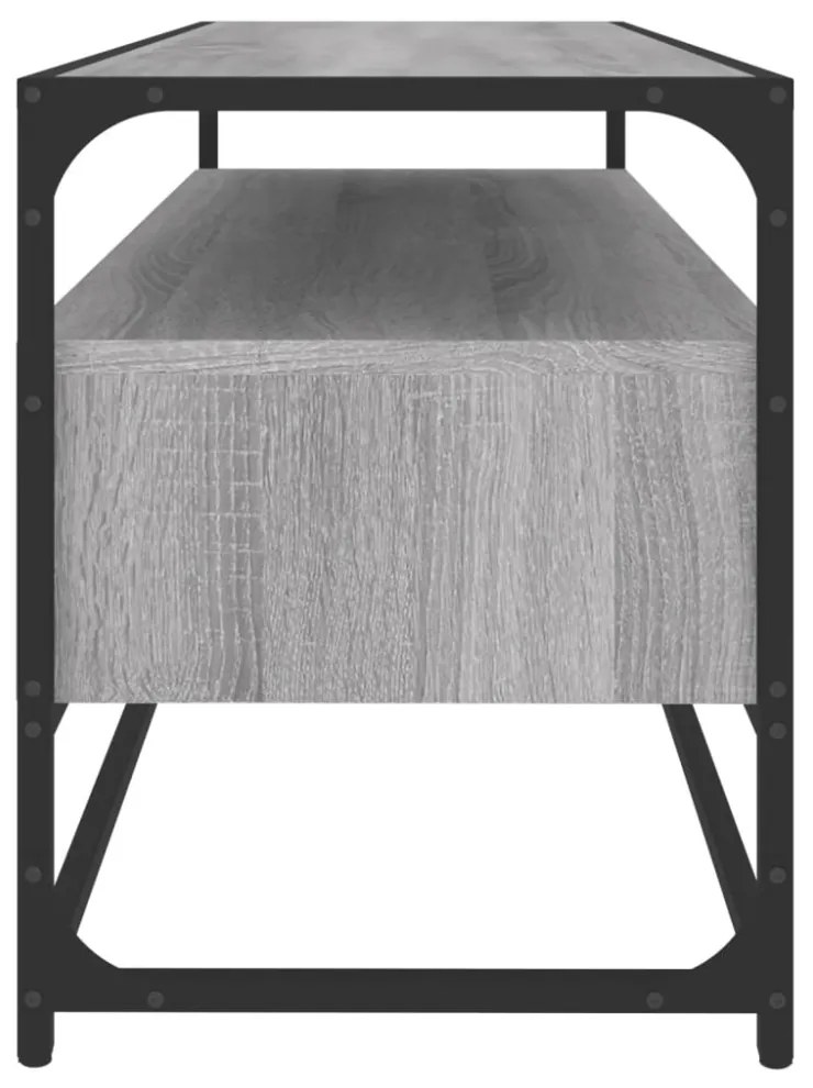 szürke sonoma színű szerelt fa TV-szekrény 100 x 35 x 45 cm