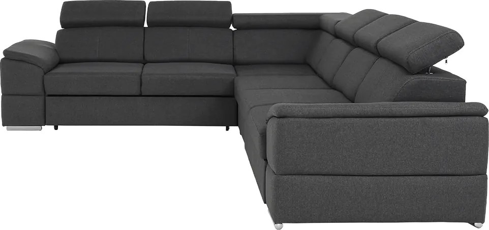 Sarok ülőgarnitúra, szürke, SEGORIA LUX