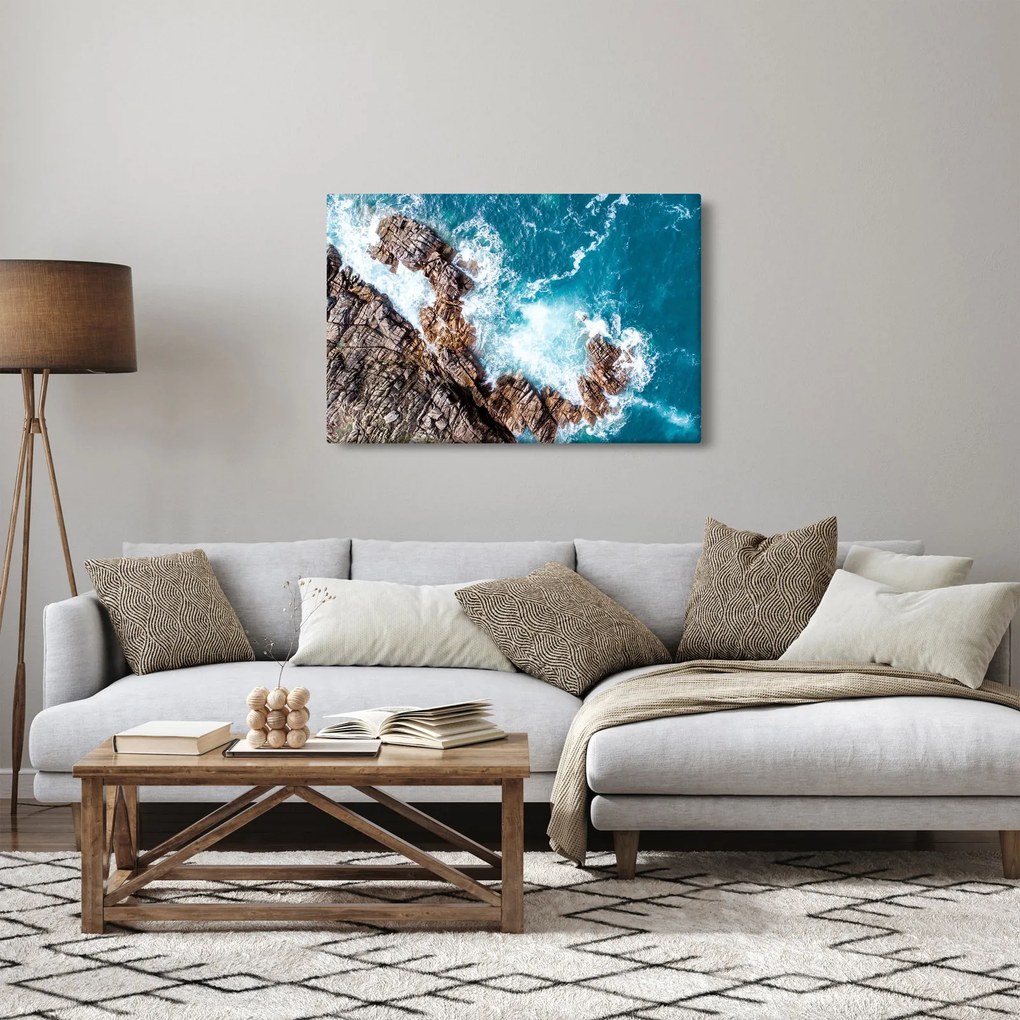 Kép a sziklák és a tenger (90x60 cm)