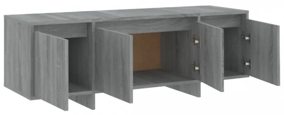szürke sonoma színű szerelt fa TV-szekrény 120x30x40,5 cm