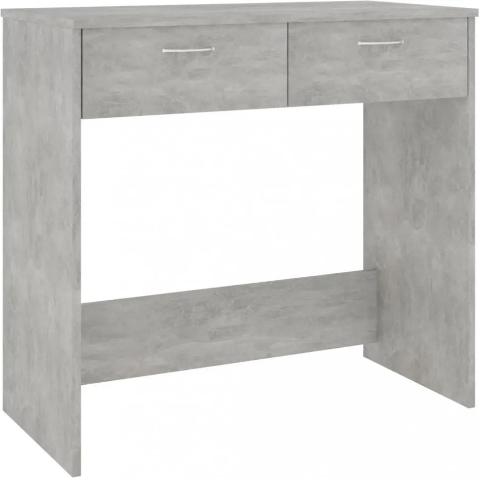 betonszürke szerelt fa íróasztal 80 x 40 x 75 cm